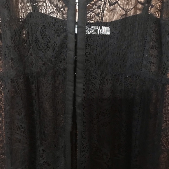 LUSH Sheer black lace maxi - Picture 2 of 5
